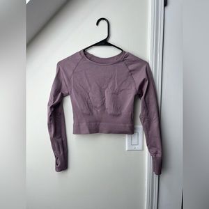 Women’s Long Sleeve Workout Crop Top | Size M